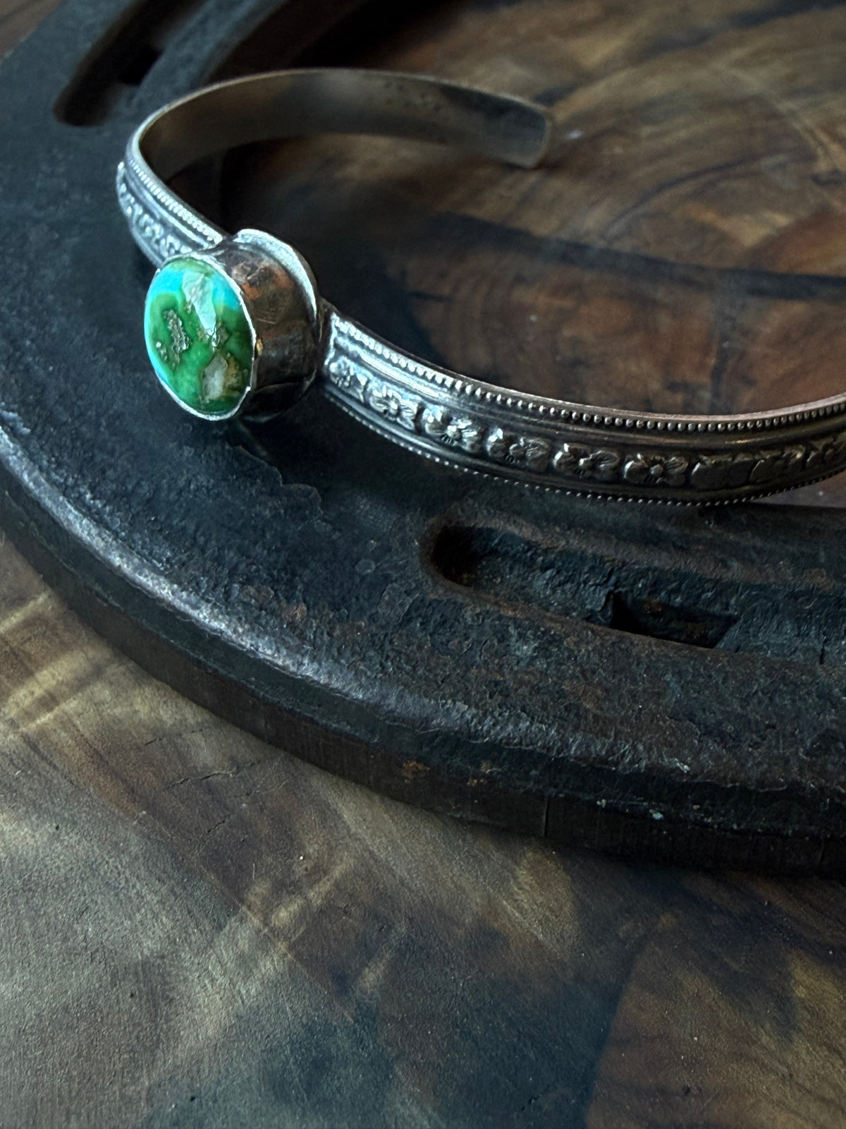 Sonoran Turquoise Sterling Silver Cuff Bracelet by Bootleg Silver Co – view 22