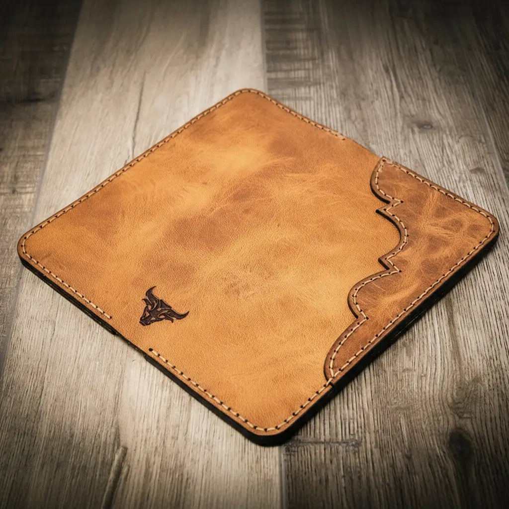Handmade Full-Grain Leather Long Wallet for Men — Western Long Wallet