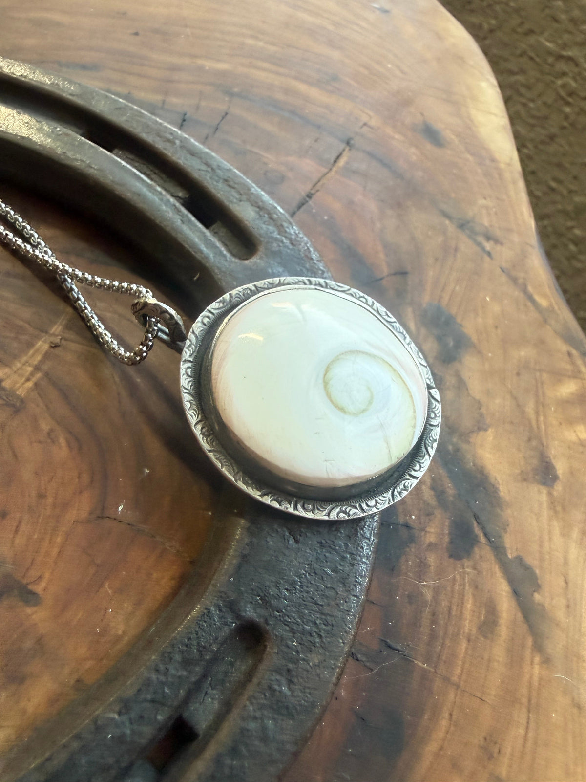 Shiva Shell Shadowbox Pendant by Bootleg Silver Co – view 3