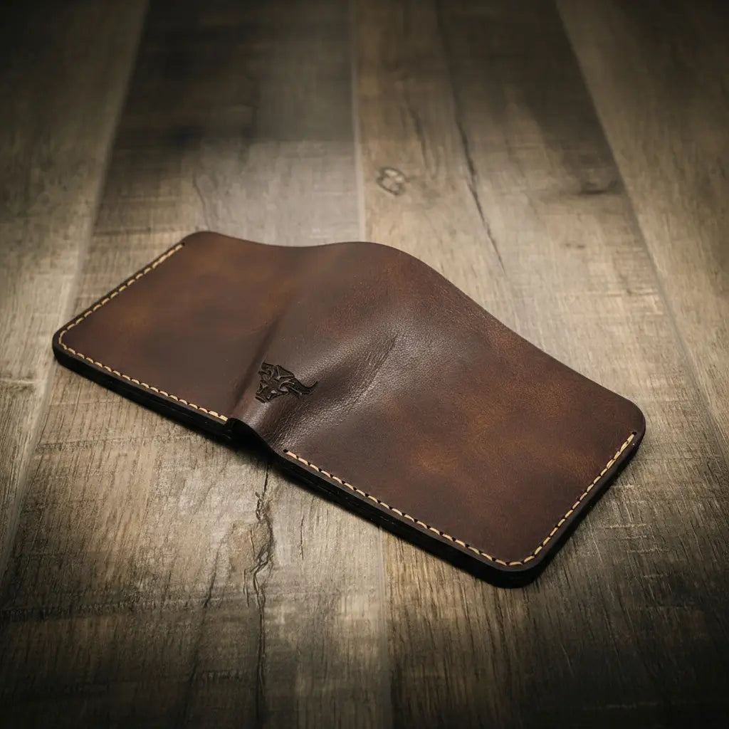 Handmade Full-Grain Leather Bifold Wallet for Men — Big Bend Bifold Wallet