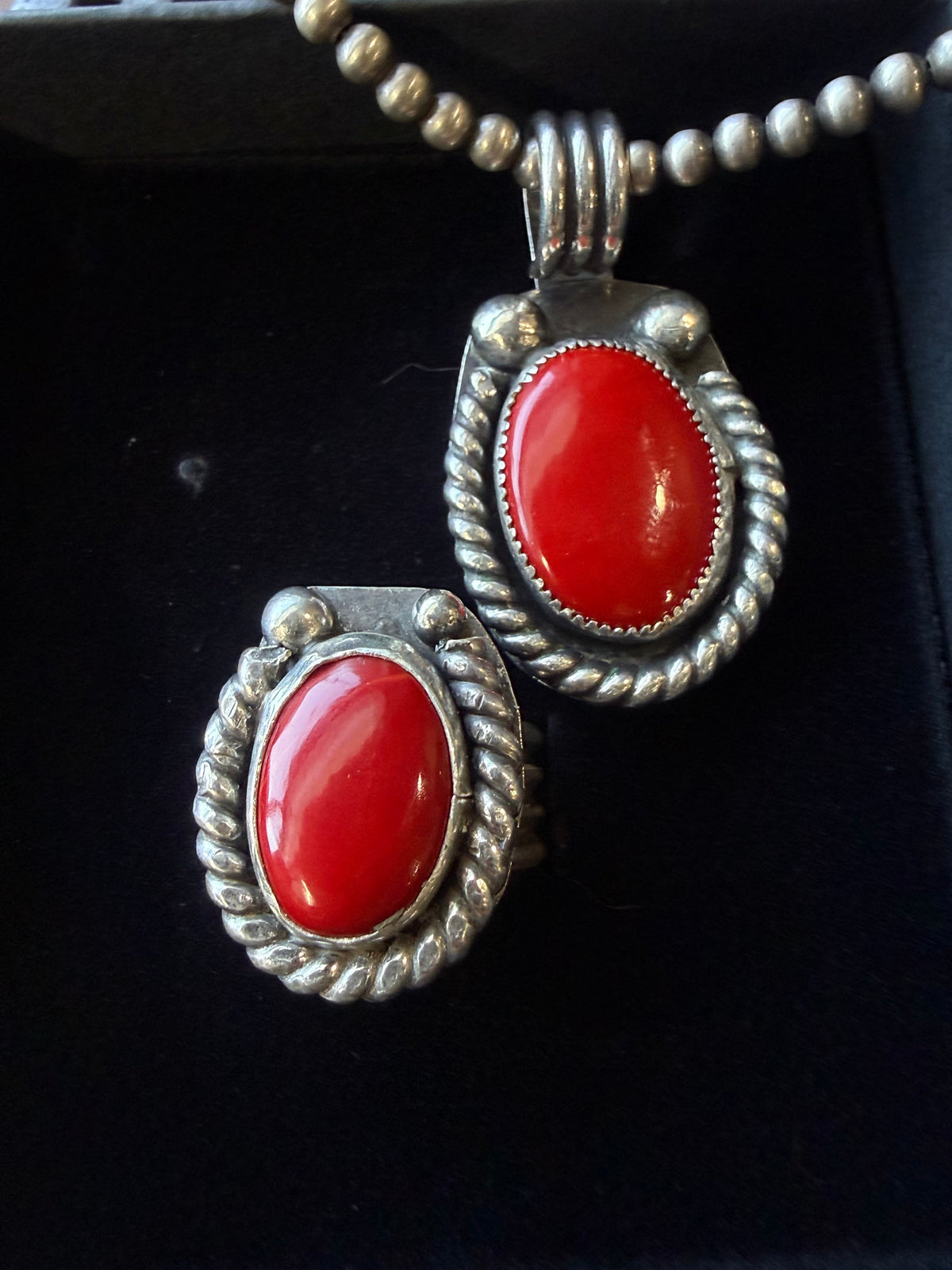 Rosarita Horseshoe Pendant & Ring Set by Bootleg Silver Co, handmade in Arizona