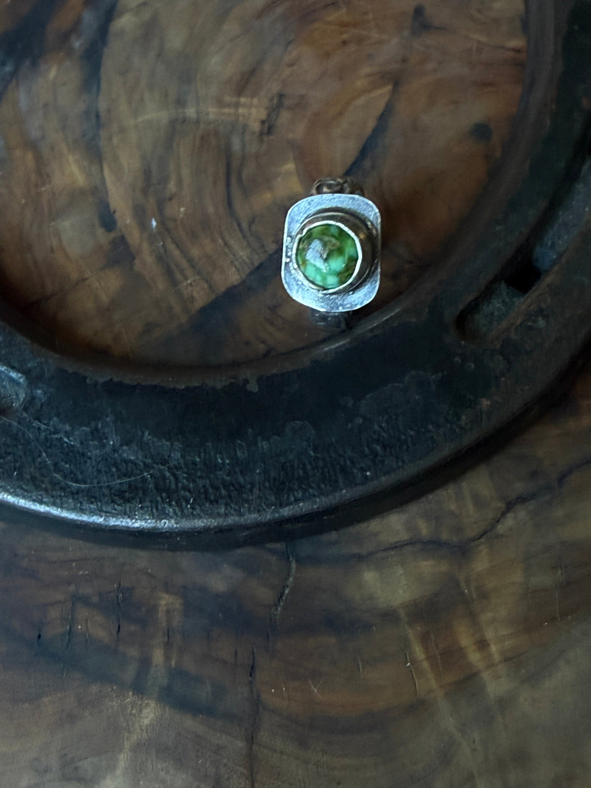 Sonoran Turquoise Patterned Silver Ring by Bootleg Silver Co – view 12