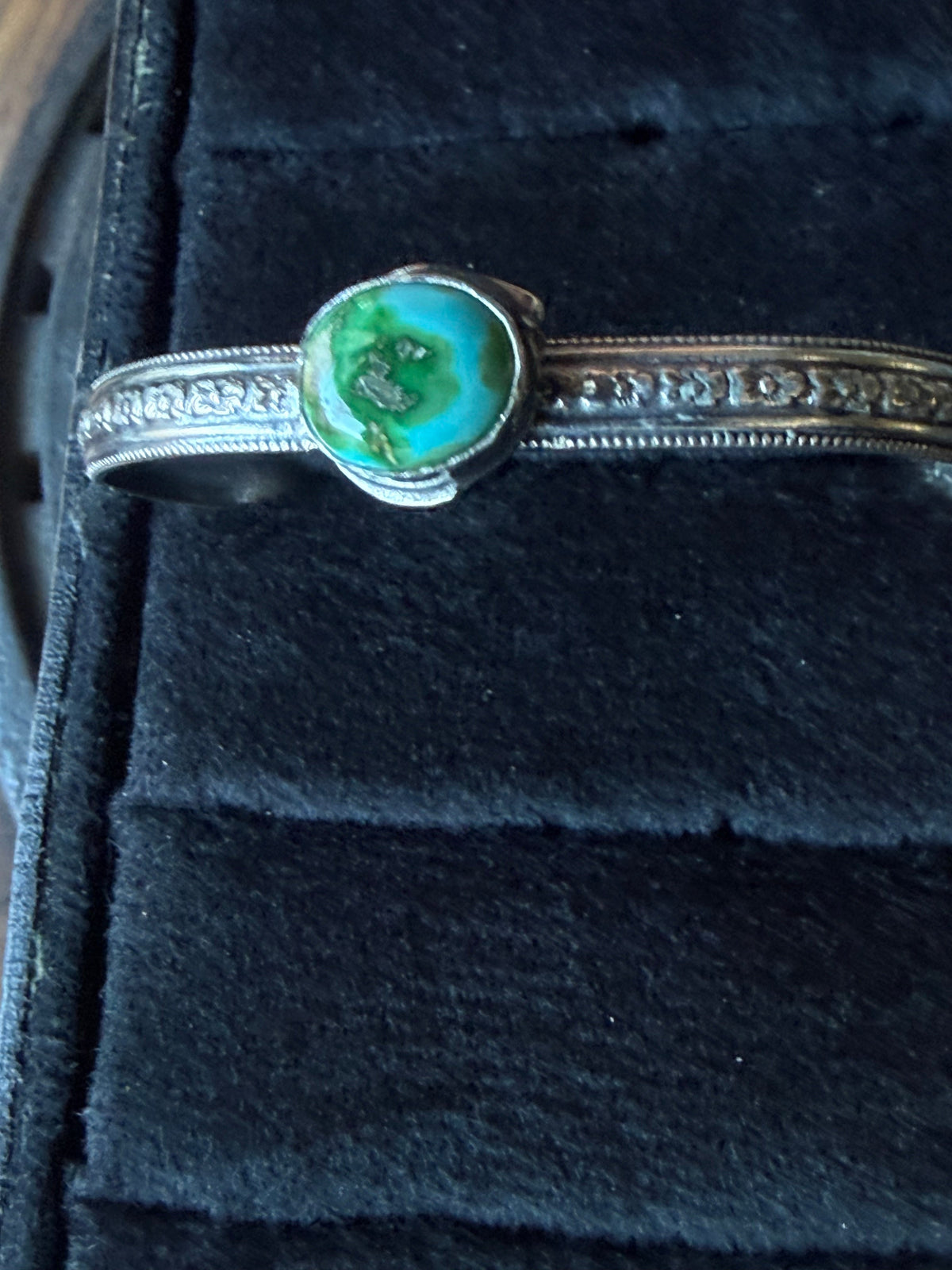 Sonoran Turquoise Sterling Silver Cuff Bracelet by Bootleg Silver Co – view 7