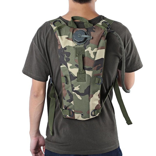 3L Hydration Backpack with Water Bladder – MOLLE Outdoor Pack