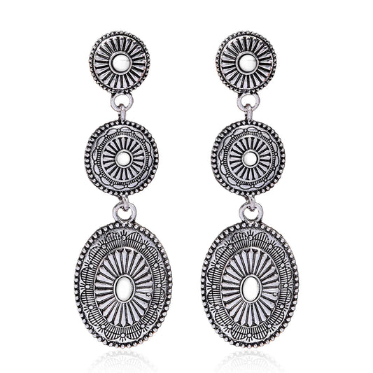 Vintage Concho White Turquoise Earring