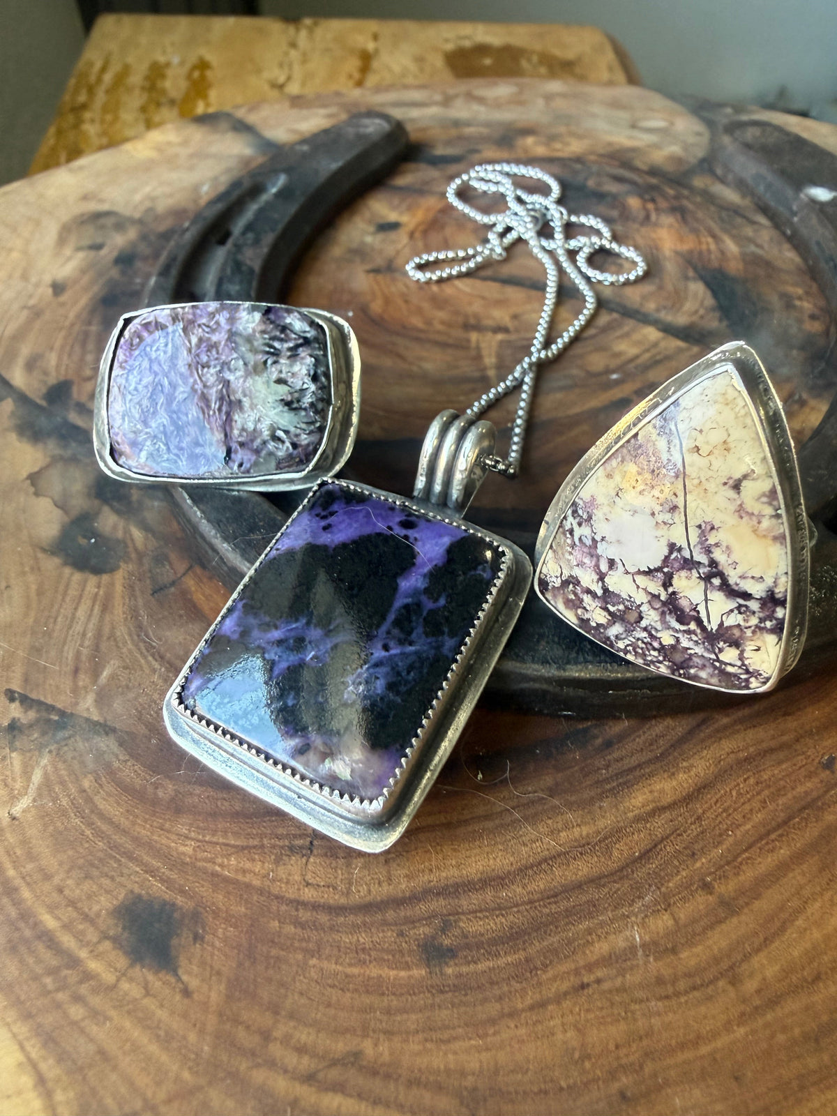 Charoite Hat & Lapel Pin by Bootleg Silver Co – view 3
