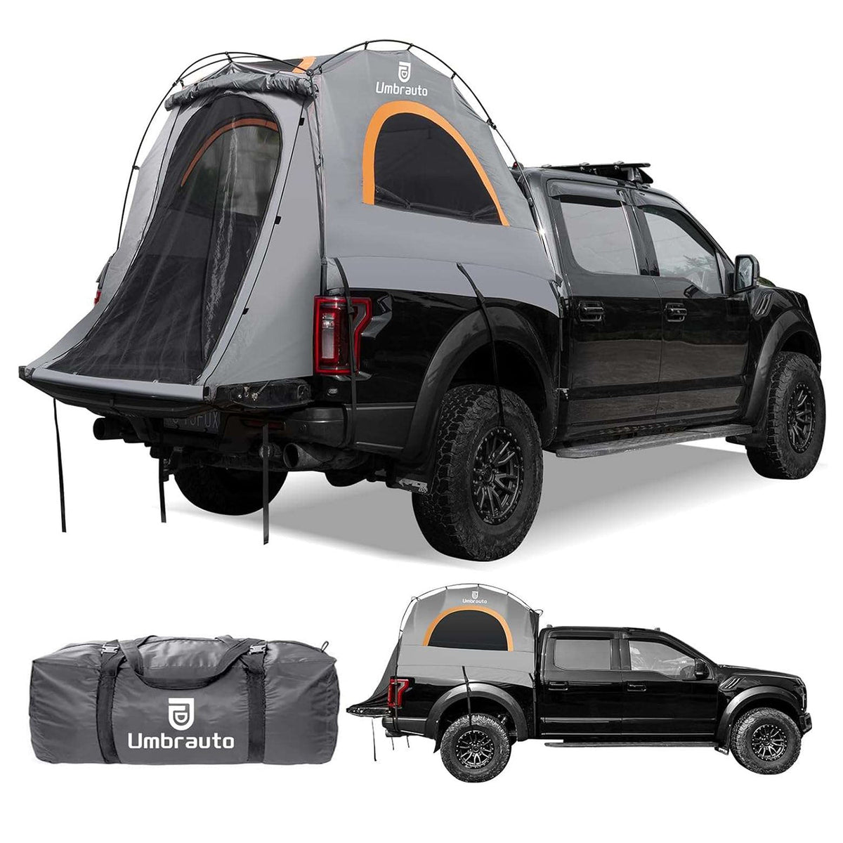 Umbrauto Truck Bed Tent for 6.4-6.7 FT Pickup Beds – 2 Person