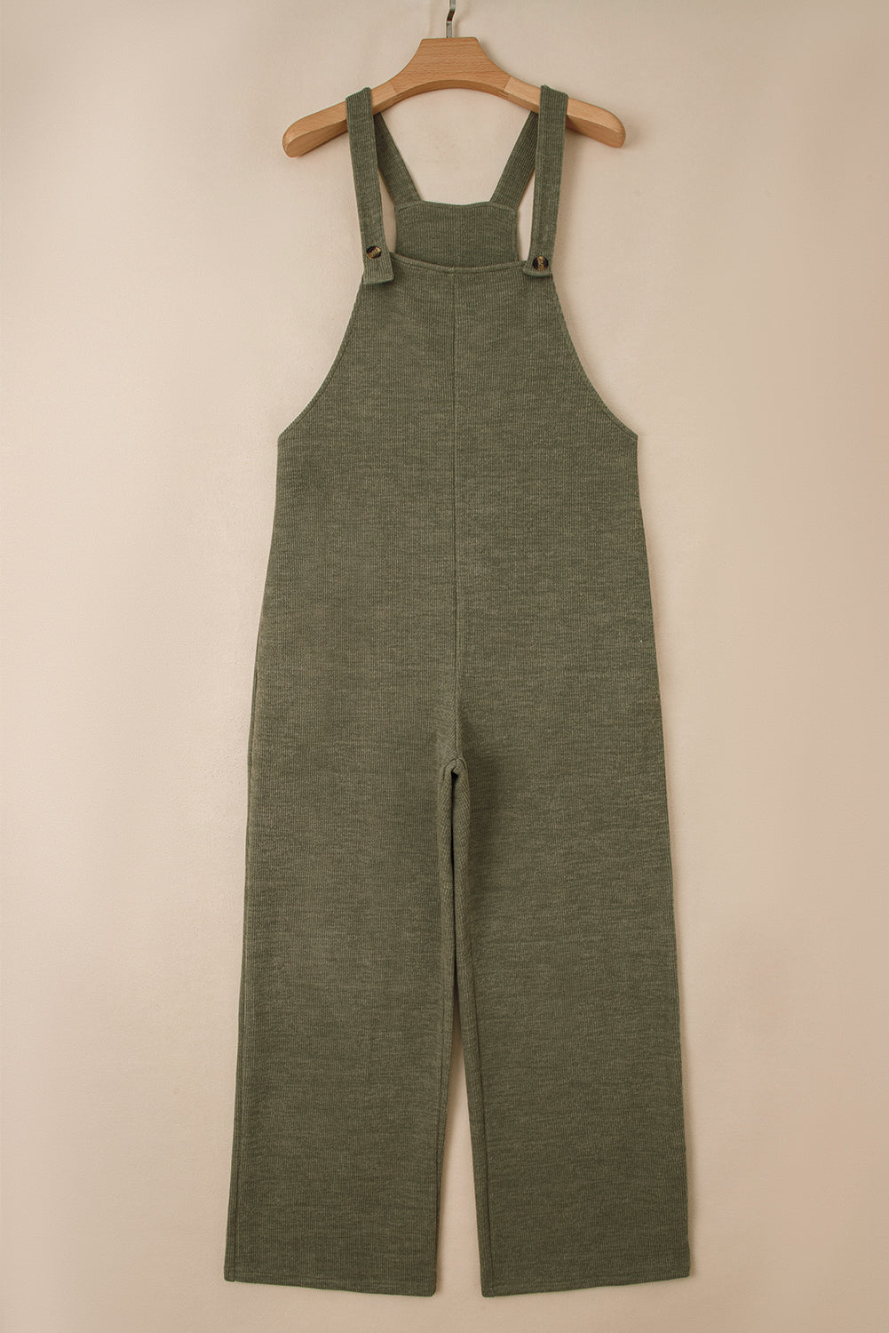 Laurel Green Knit Overall Jumpsuit