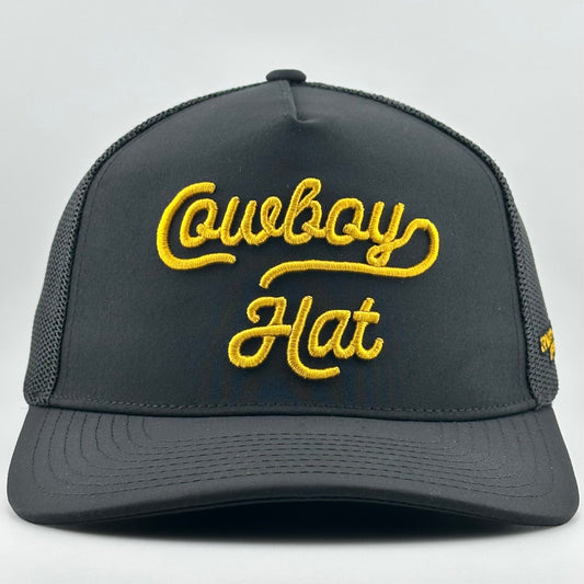 The Original Script “Cowboy Hat” Black 5-panel Trucker Hat