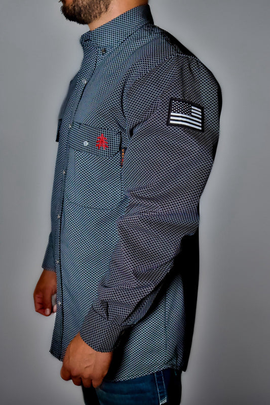 Pearl Snap Work Shirt - Shadow Black