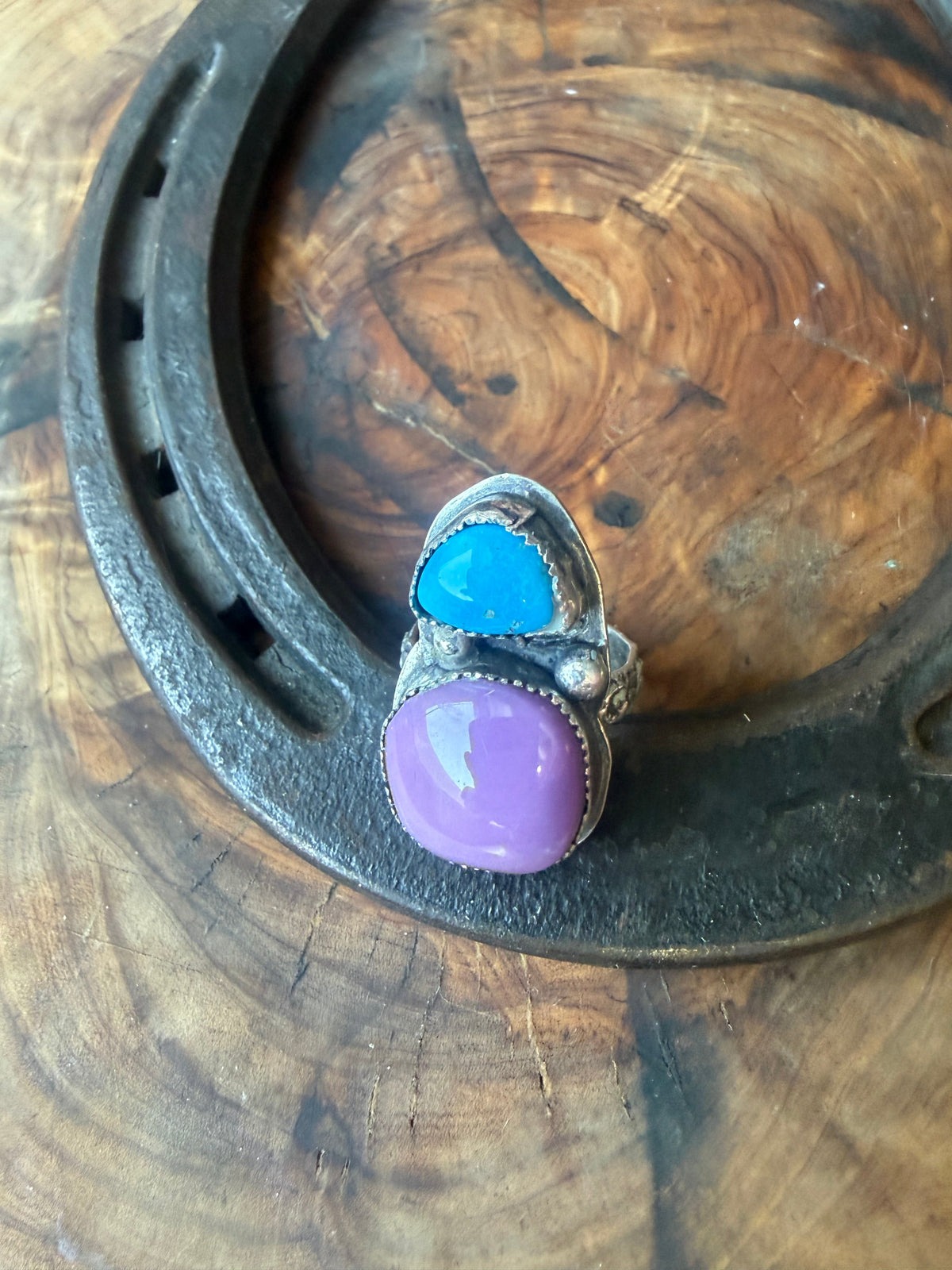 Dorothy Series — American Turquoise & Phosphosiderite Ring