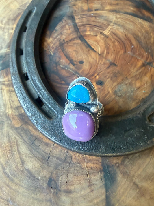 Dorothy Series — American Turquoise & Phosphosiderite Ring