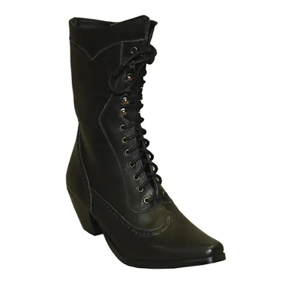 Abilene Lace Up - Womens Leather Cowgirl Boot - 3 Color Options