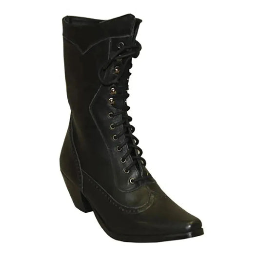 Abilene Lace Up - Womens Leather Cowgirl Boot - 3 Color Options