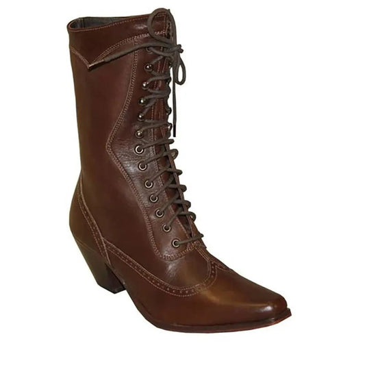 Abilene Lace Up - Womens Leather Cowgirl Boot - 3 Color Options