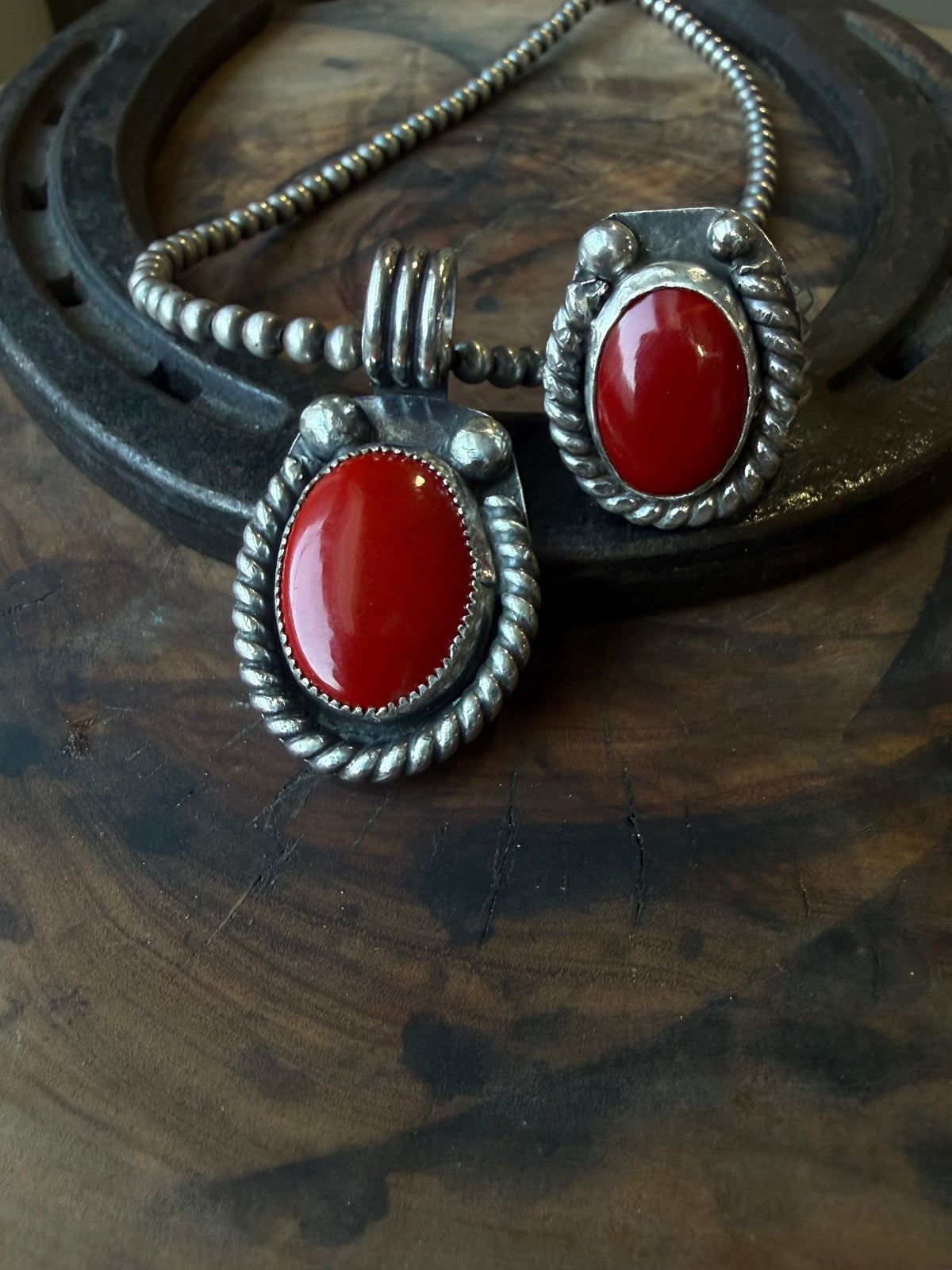 Rosarita Horseshoe Pendant & Ring Set by Bootleg Silver Co – view 4