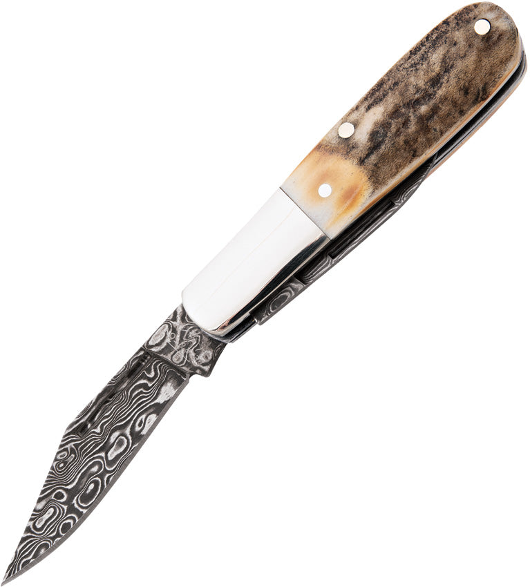 Bear & Son Baby Barlow Damascus Pocket Knife view 2