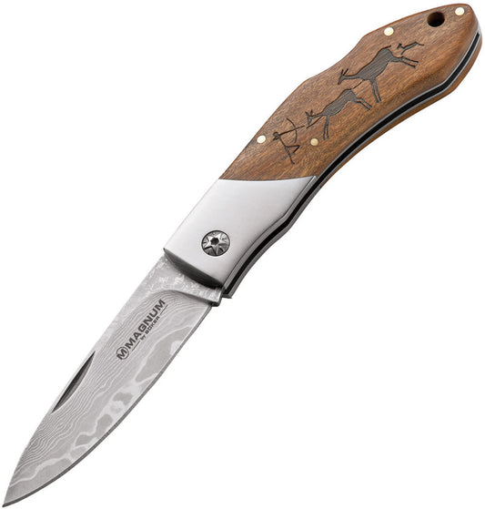 Böker Magnum Caveman Damascus Lockback Knife