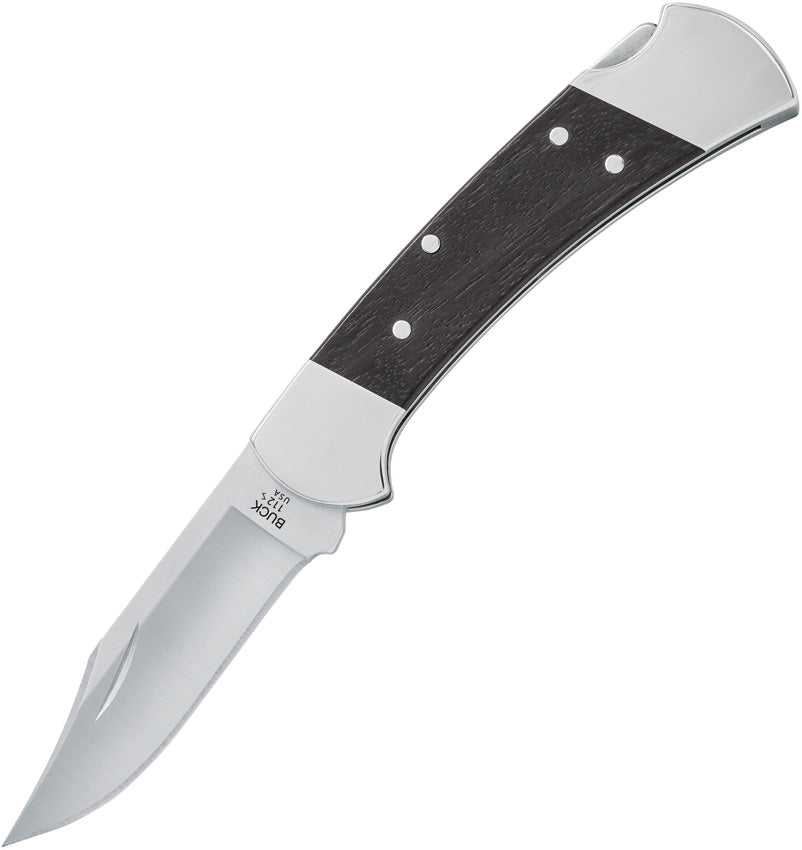 Buck 112 Slim Heritage Elite lockback knife, ebony handle, nickel silver bolsters