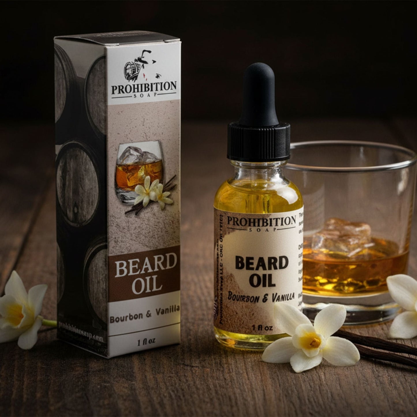 Prohibition Soap's - Bourbon & Vanilla Beard Oil