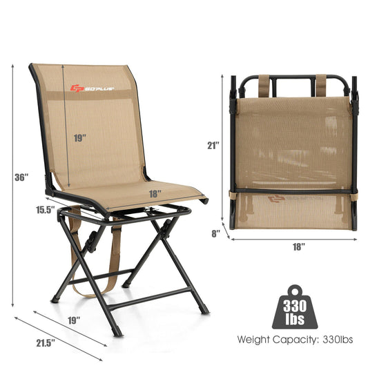 360° Swivel Hunting Chair – Foldable All-Terrain Mesh Seat