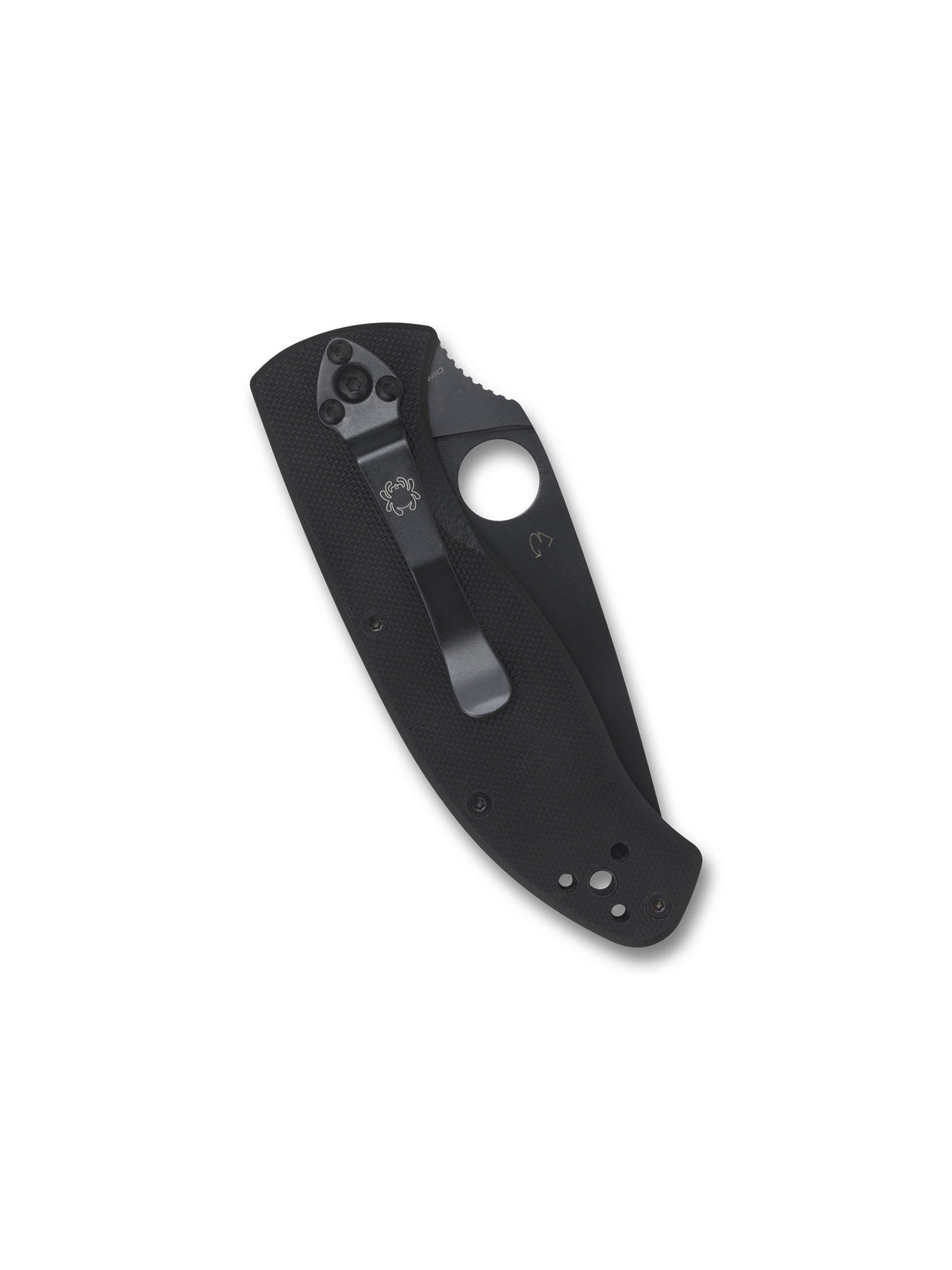 Spyderco Tenacious black partially serrated linerlock knife with black G10 handle – photo 4 of 7