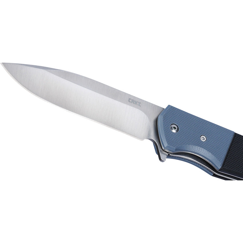 CRKT Ignitor assisted linerlock knife with black and blue G10 handle – photo 3 of 5