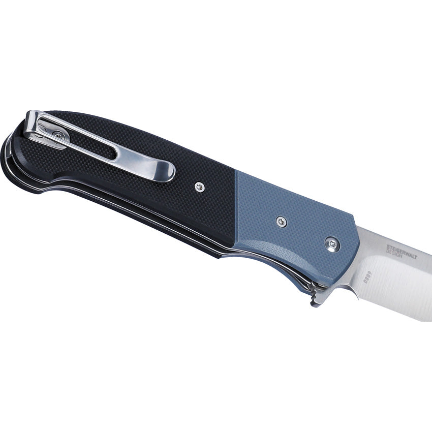 CRKT Ignitor assisted linerlock knife with black and blue G10 handle – photo 4 of 5