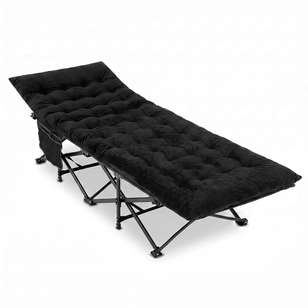 Camping Cot for Adults with Padded Mat & Carrying Bag