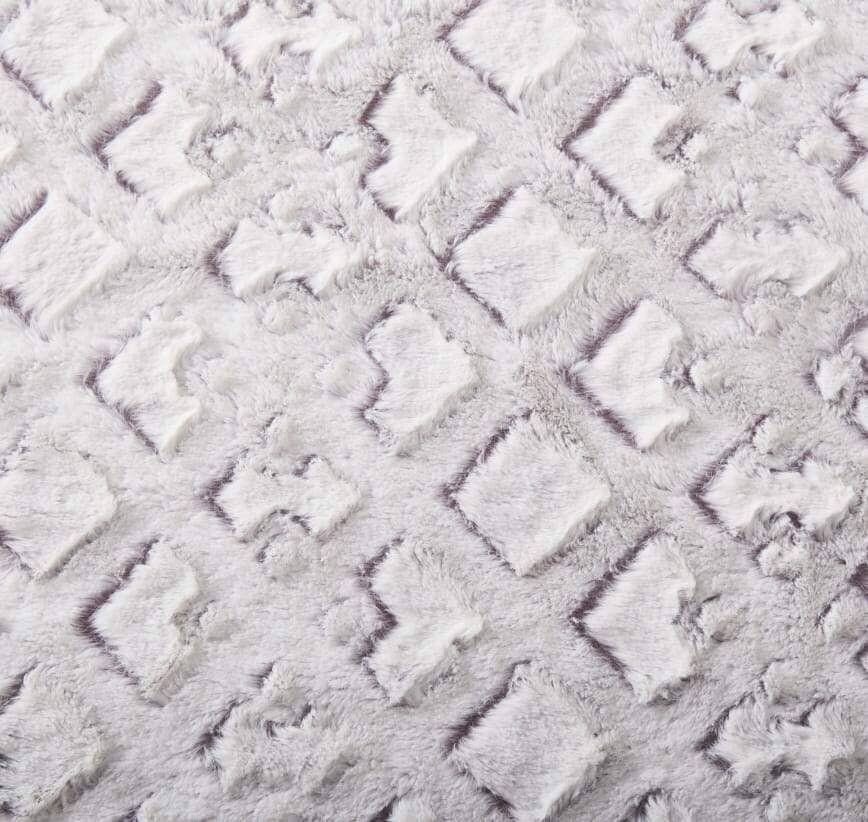 Luxury Dreamy Milky White & Purple Sherpa Backside Faux Fur Throw Blanket