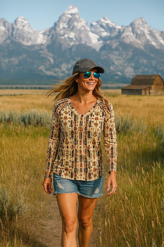 Aztec Long Sleeve Top