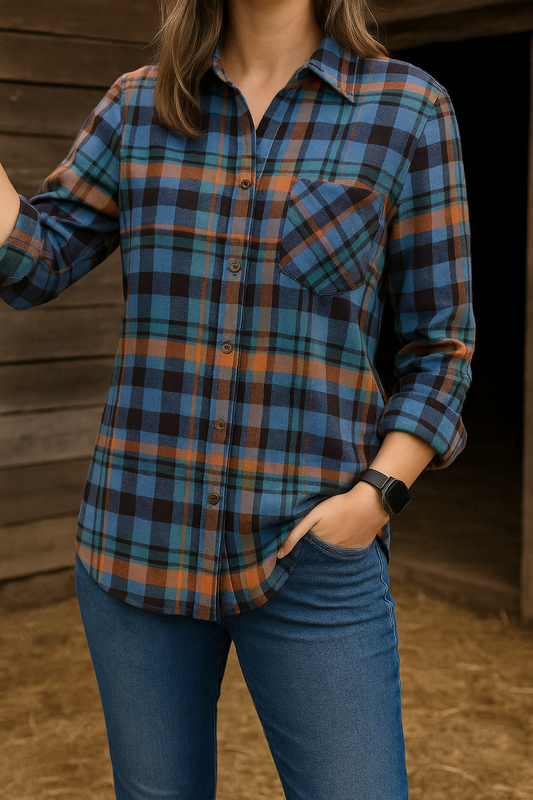 Plaid Shirt Oversized Button Down