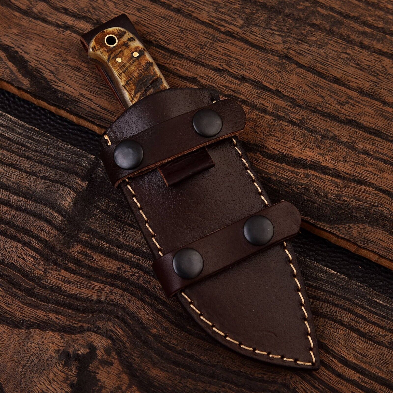 Custom Handmade Damascus Steel Skinning Knife – 3.25