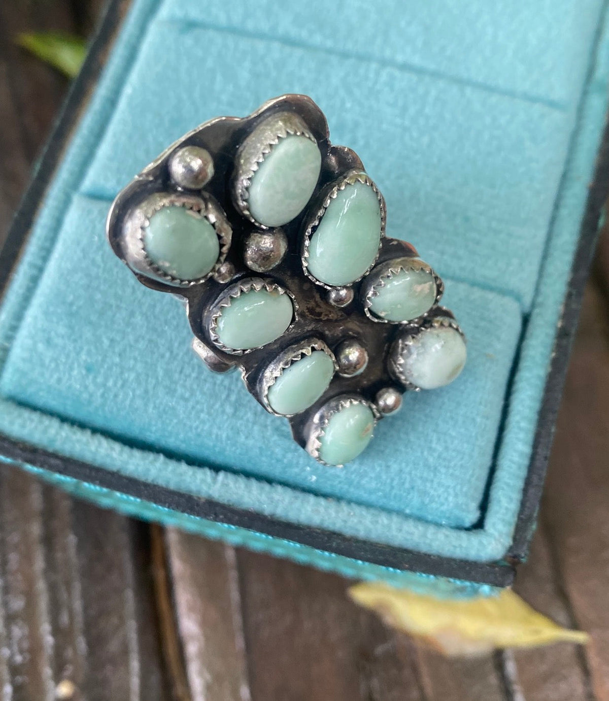 Palomino Variscite Cluster Ring by Bootleg Silver Co – view 2
