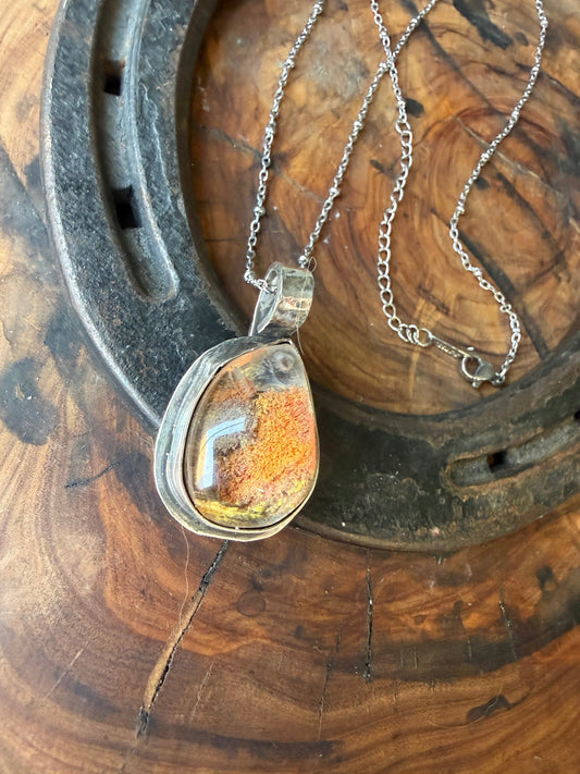 Garden Quartz Pendant by Bootleg Silver Co, handmade in Arizona