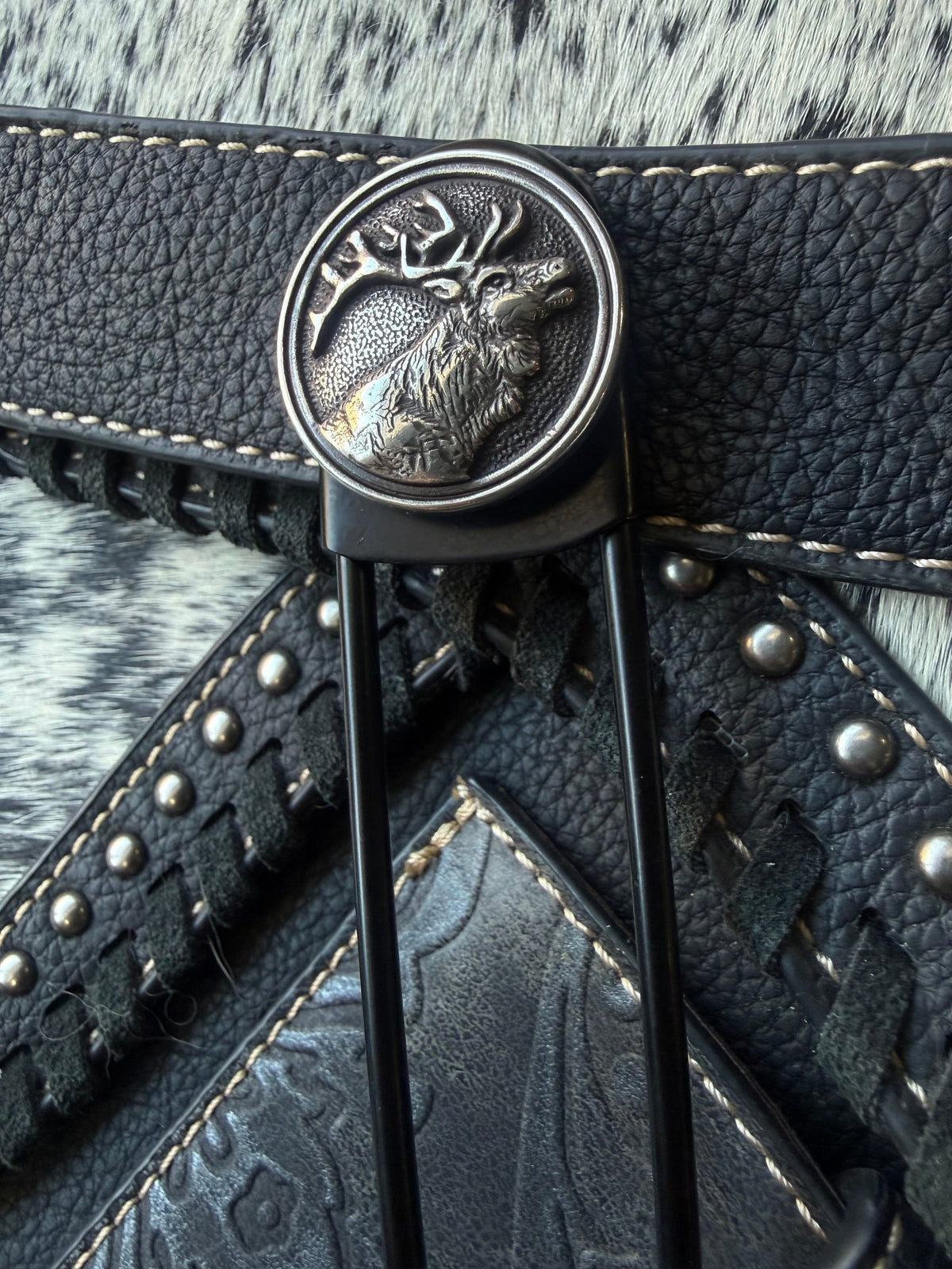 Elk Jumbo Hat Pin by Bootleg Silver Co, handmade in Arizona