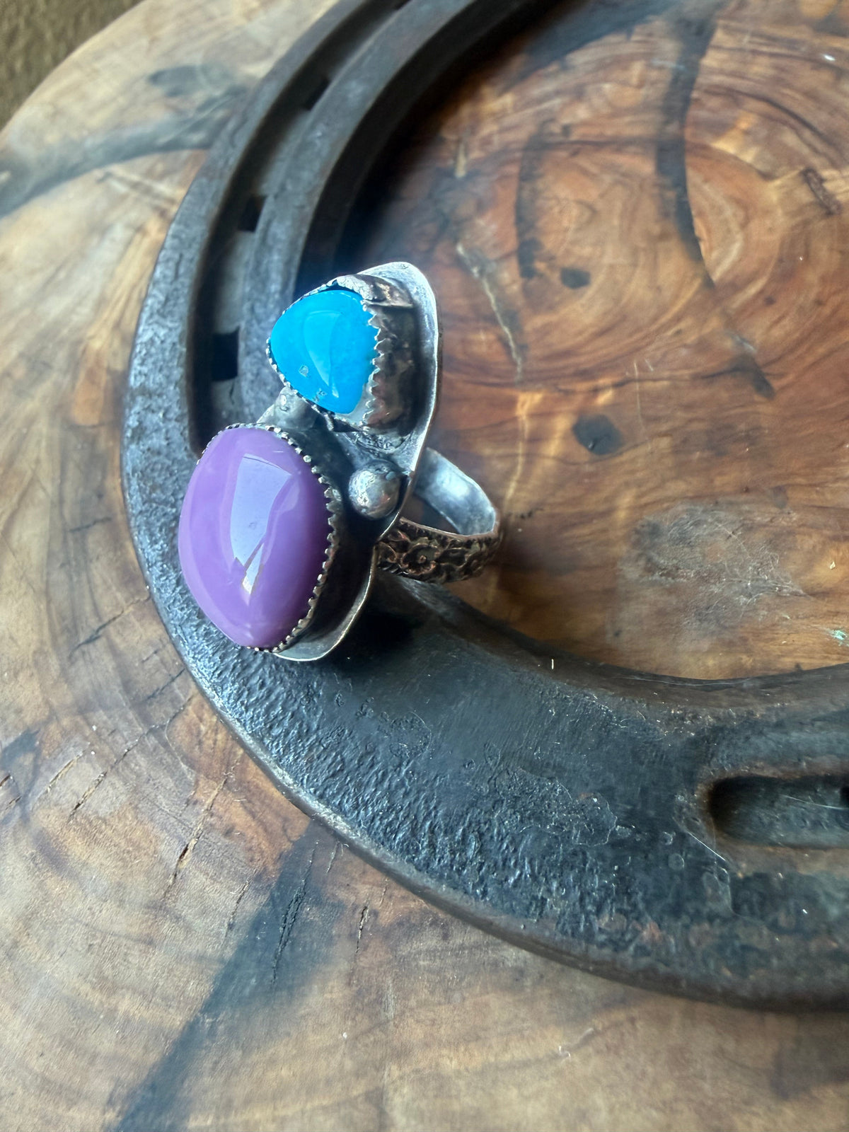 Dorothy Series — American Turquoise & Phosphosiderite Ring