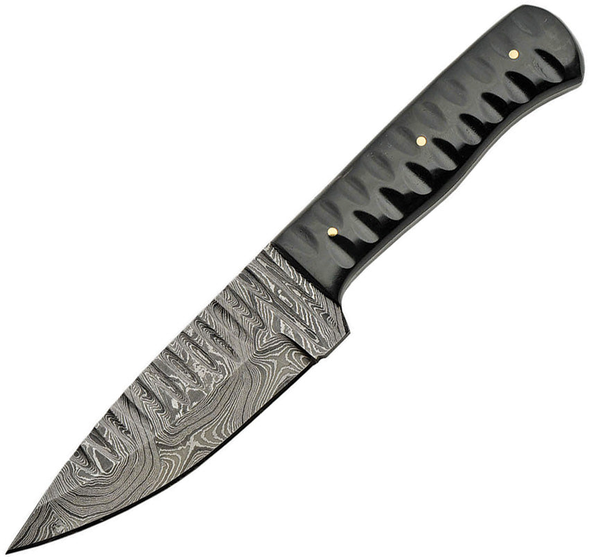 Damascus Sharktooth Fixed Blade Knife