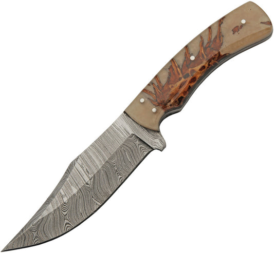 Damascus Pine Ranch Hunter Knife