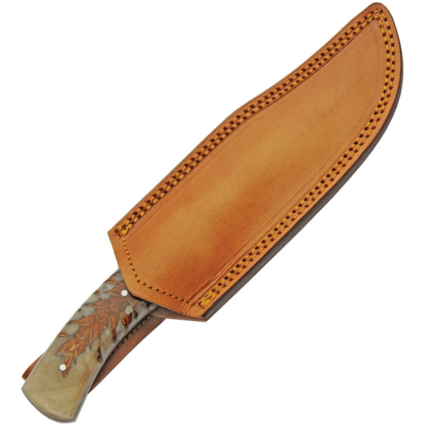 Damascus Pine Ranch Hunter Knife view 2