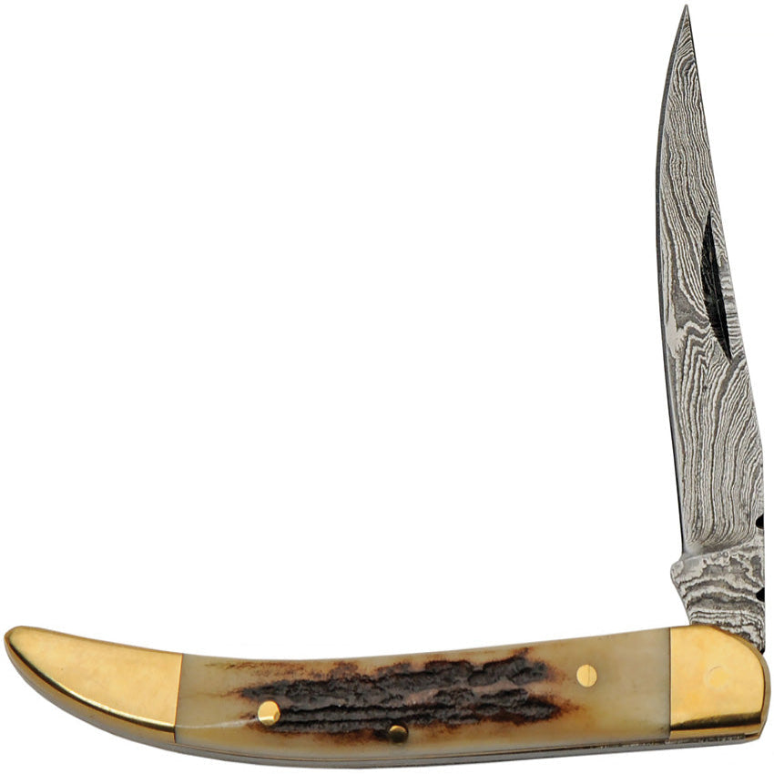 Damascus Toothpick Pocket Knife