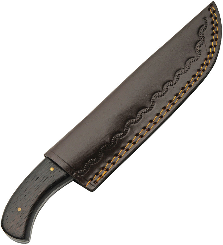 Damascus Elk Stag Hunter Fixed Blade Knife view 3