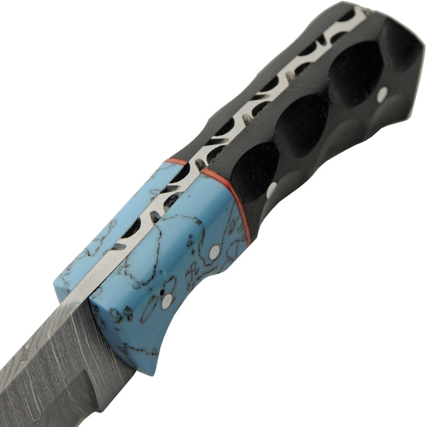 Damascus Skinner Knife view 4