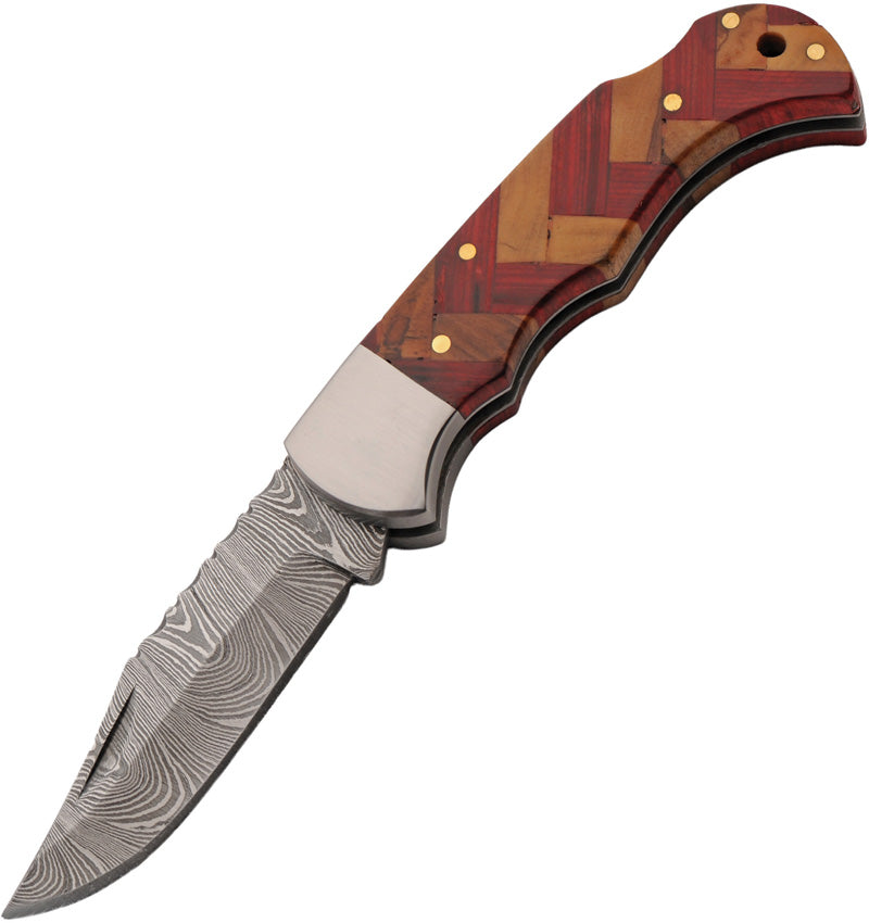 Damascus Forge Lockback Pocket Knife