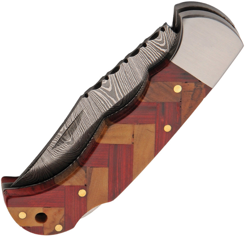 Damascus Forge Lockback Pocket Knife view 2