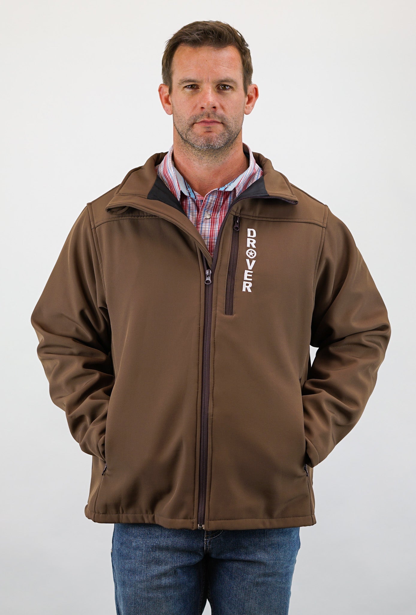 Drover Softshell Jacket, With Concealed Carry Holster - Brown
