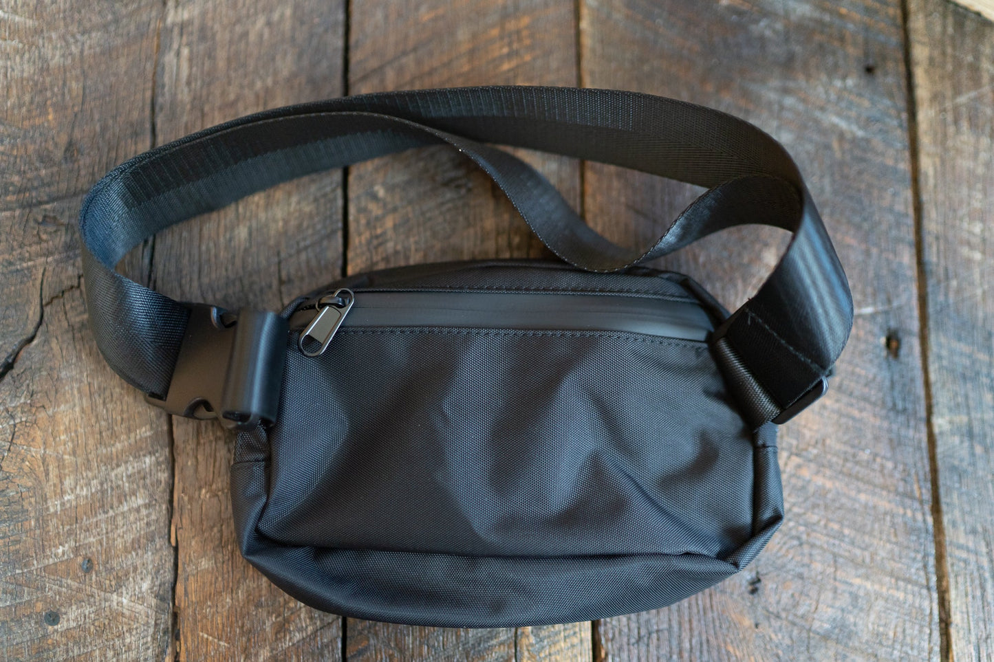 Cross Body Belt Bag - Black