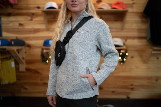 Women's Premium 1/4 Zip Pullover - Ash Grey