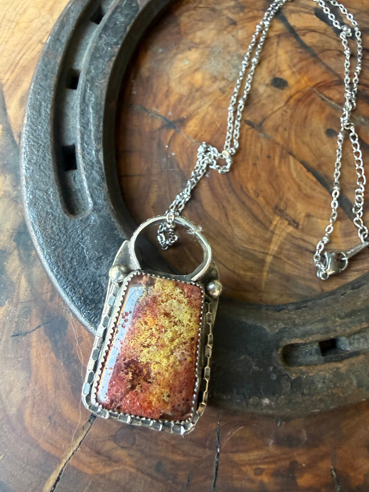 Garden Quartz Arizona Sunset Pendant by Bootleg Silver Co – view 3
