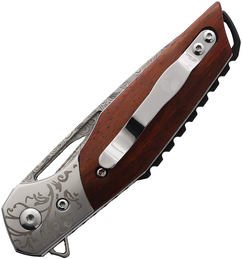 Elk Ridge Damascus Linerlock Folding Knife view 2
